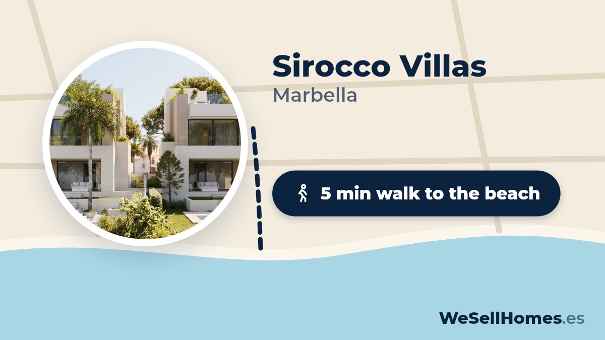 Sirocco Villas, Marbella: 5 min walk to the beach