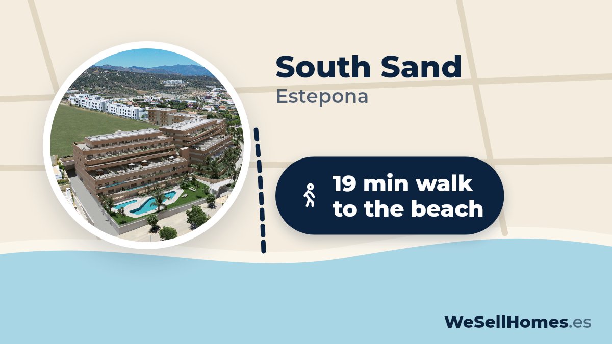 South Sand, Estepona: 19 min walk to the beach