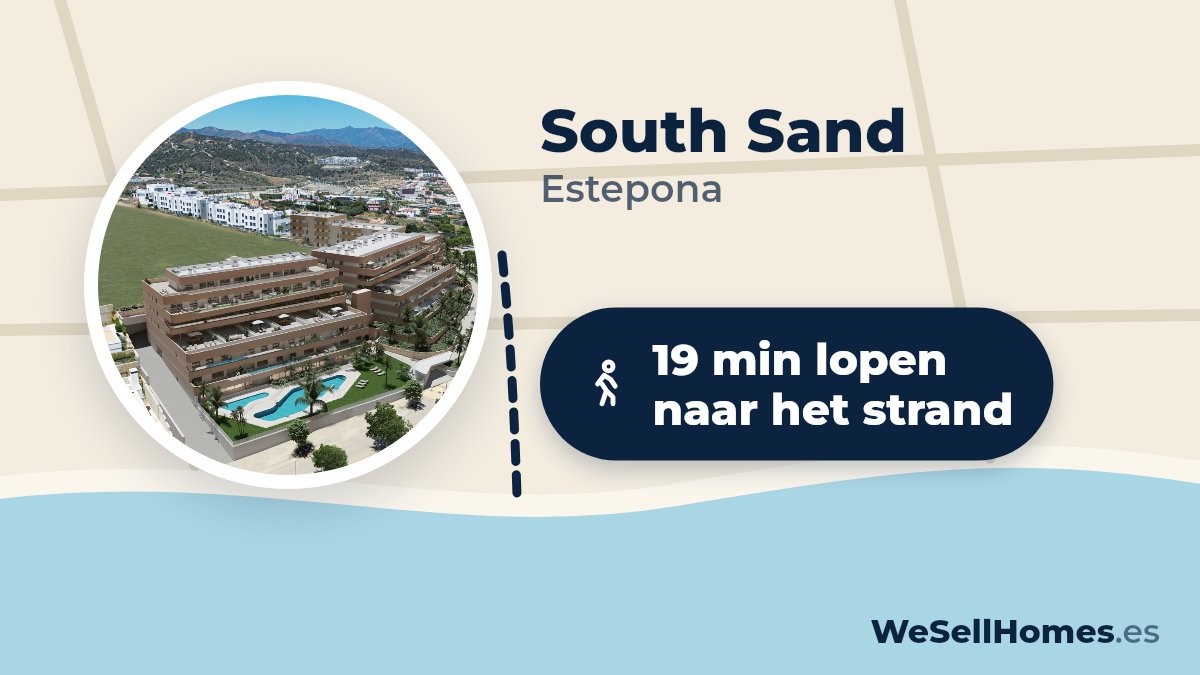 South Sand, Estepona: 19 min lopen naar het strand