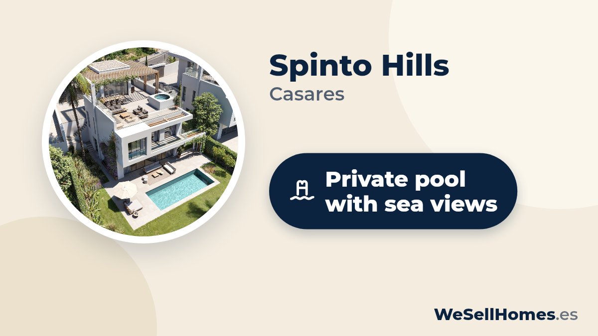 Spinto Hills, Casares: Private pool with sea views
