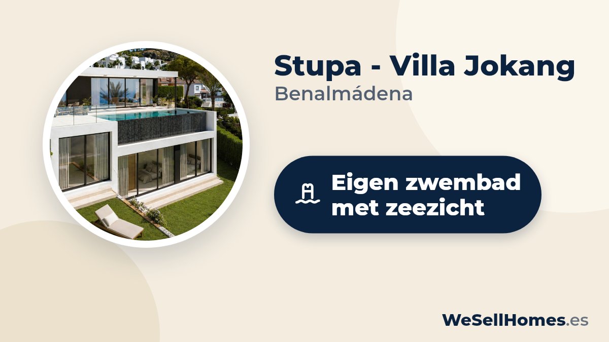 Stupa - Villa Jokang, Benalmádena: Eigen zwembad met zeezicht