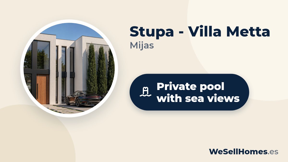 Stupa - Villa Metta, Mijas: Private pool with sea views
