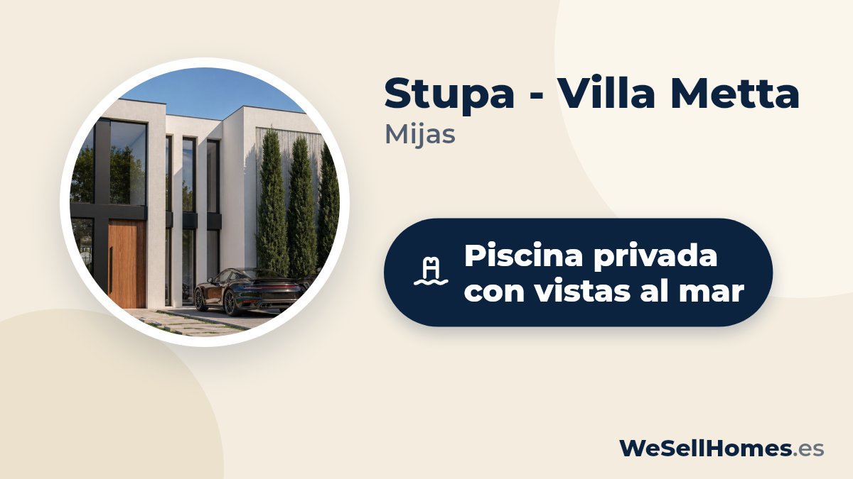 Stupa - Villa Metta, Mijas: Piscina privada con vistas al mar