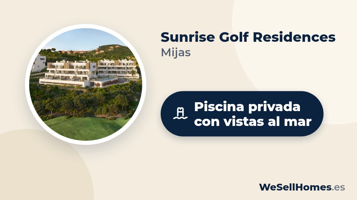 Sunrise Golf Residences, Mijas: Piscina privada con vistas al mar