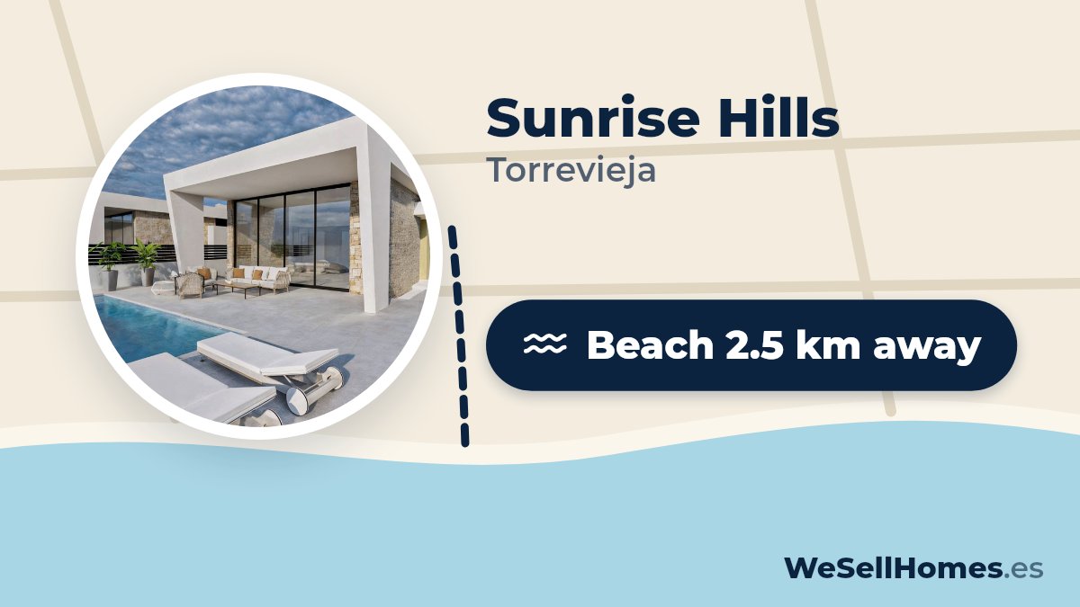 Sunrise Hills, Torrevieja: Beach 2.5 km away