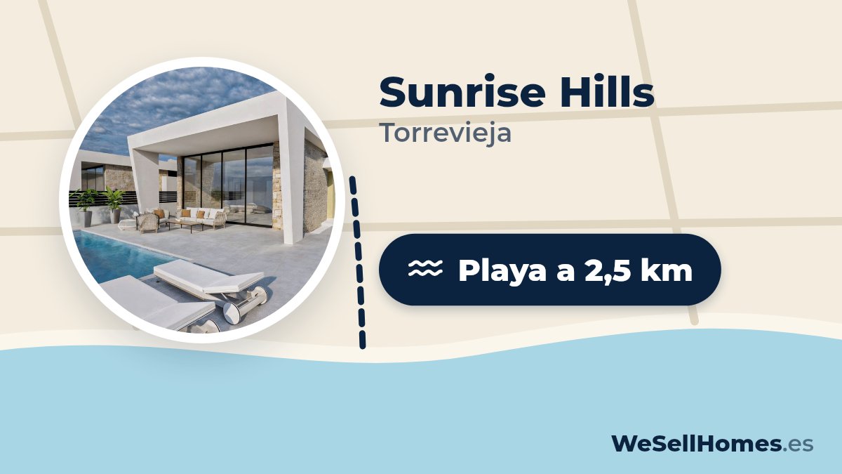 Sunrise Hills, Torrevieja: Playa a 2,5 km