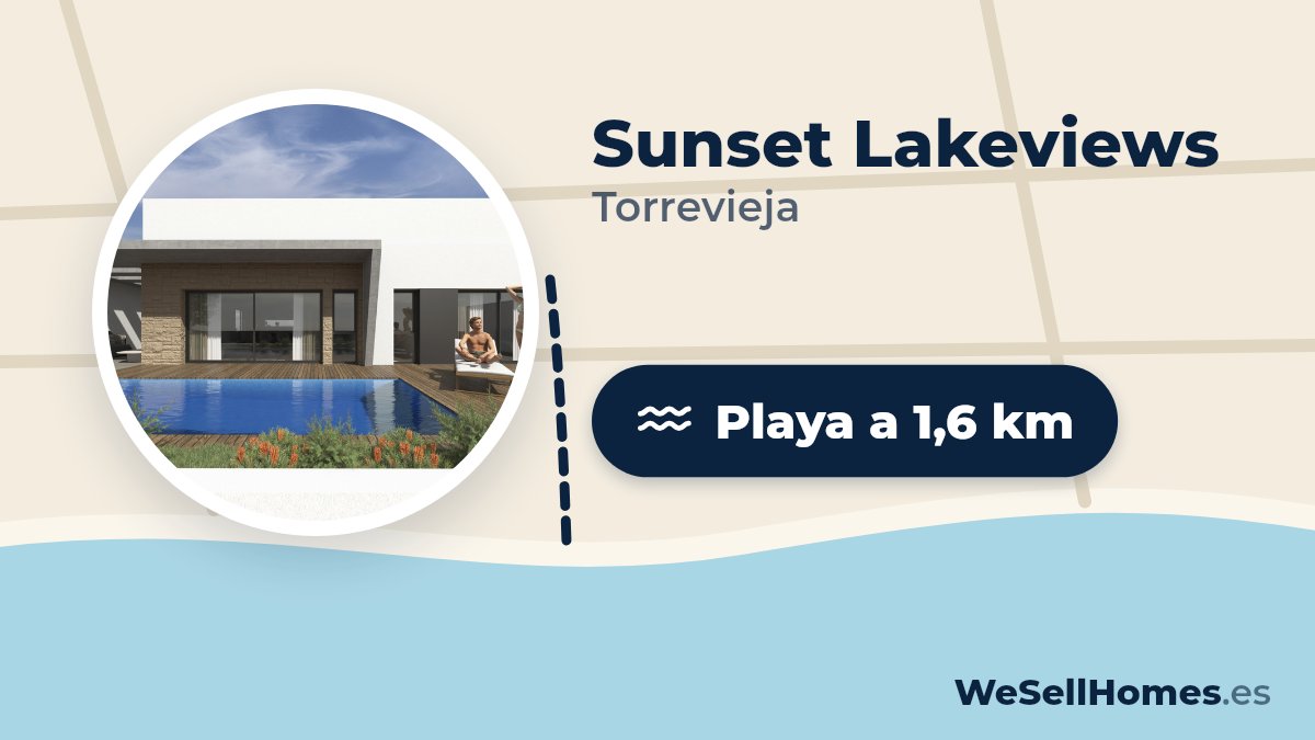 Sunset Lakeviews, Torrevieja: Playa a 1,6 km