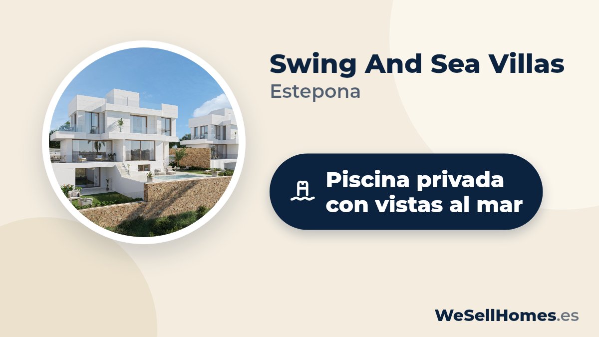 Swing And Sea Villas, Estepona: Piscina privada con vistas al mar
