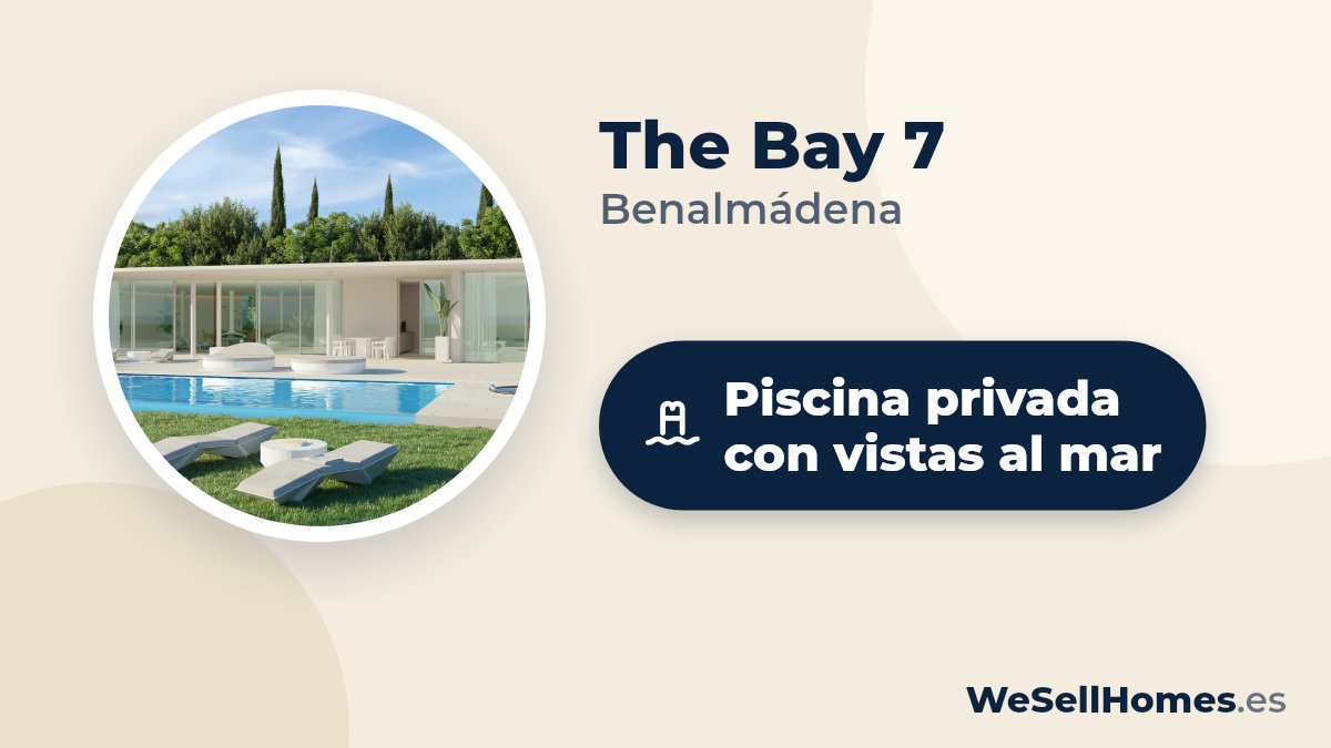 The Bay 7, Benalmádena: Piscina privada con vistas al mar