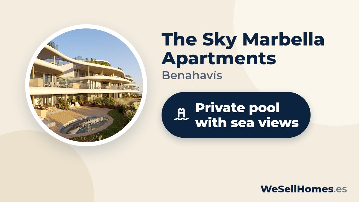 The Sky Marbella Apartments, Benahavís: Private pool with sea views