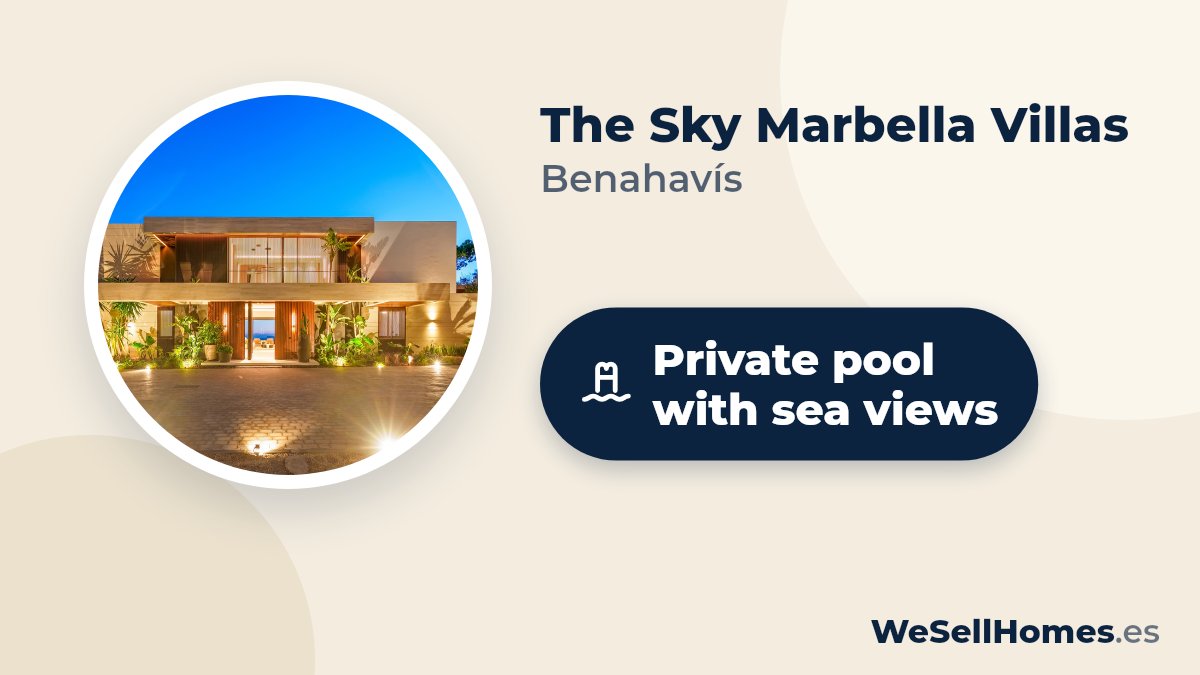 The Sky Marbella Villas, Benahavís: Private pool with sea views