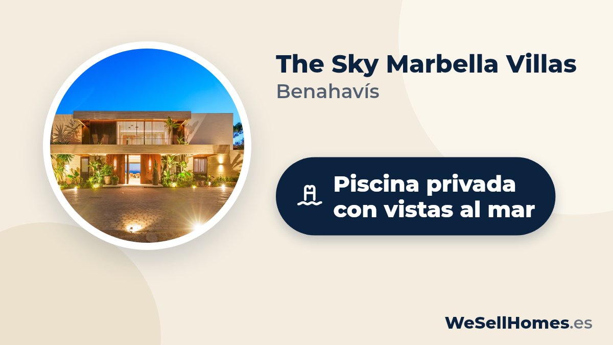 The Sky Marbella Villas, Benahavís: Piscina privada con vistas al mar