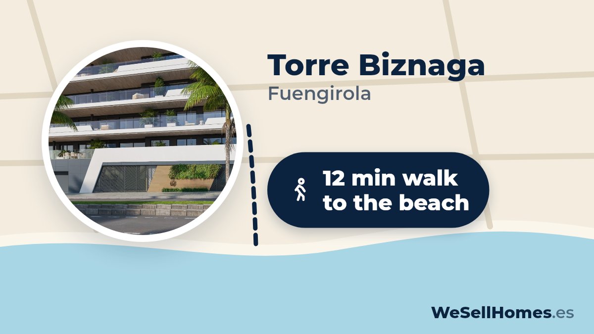 Torre Biznaga, Fuengirola: 12 min walk to the beach