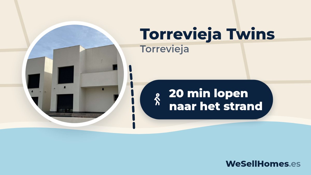 Torrevieja Twins, Torrevieja: 20 min lopen naar het strand