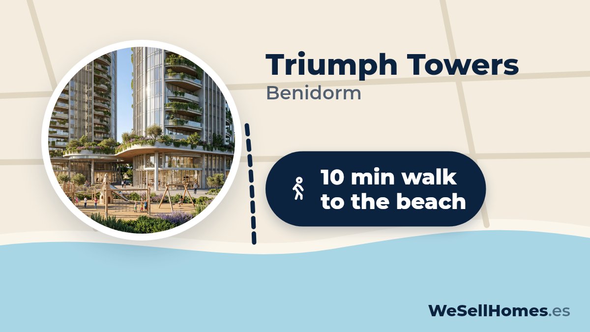 Triumph Towers, Benidorm: 10 min walk to the beach