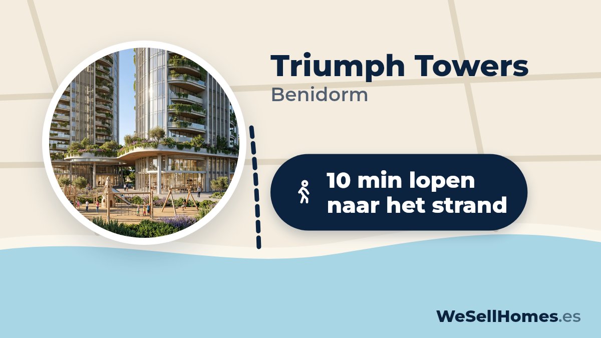 Triumph Towers, Benidorm: 10 min lopen naar het strand