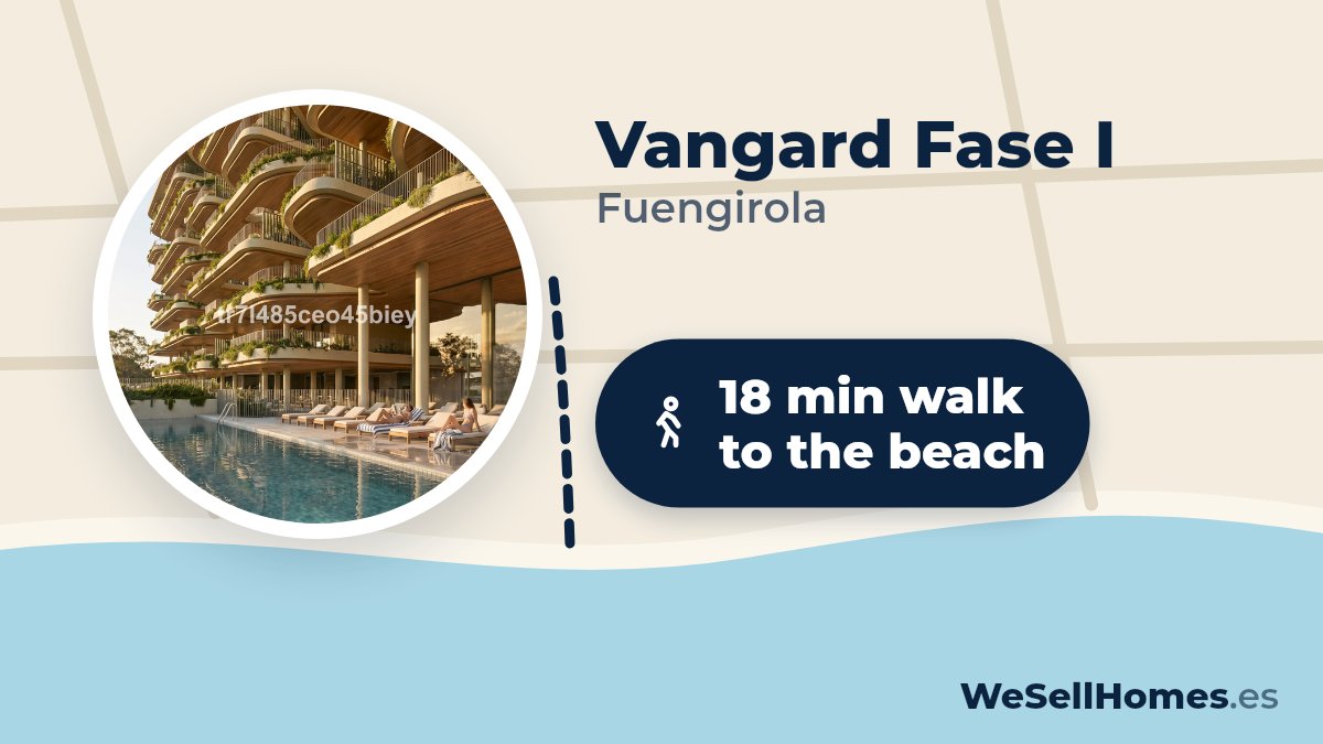 Vangard Fase I, Fuengirola: 18 min walk to the beach