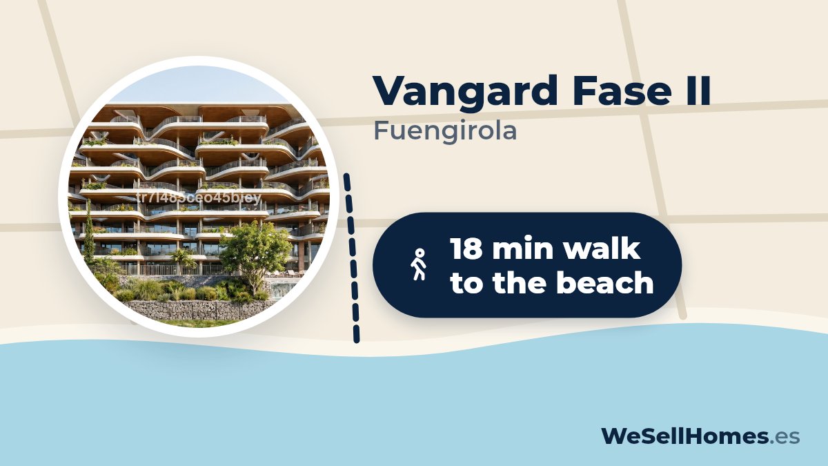 Vangard Fase II, Fuengirola: 18 min walk to the beach