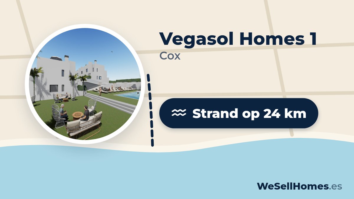 Vegasol Homes 1, Cox: Strand op 24 km