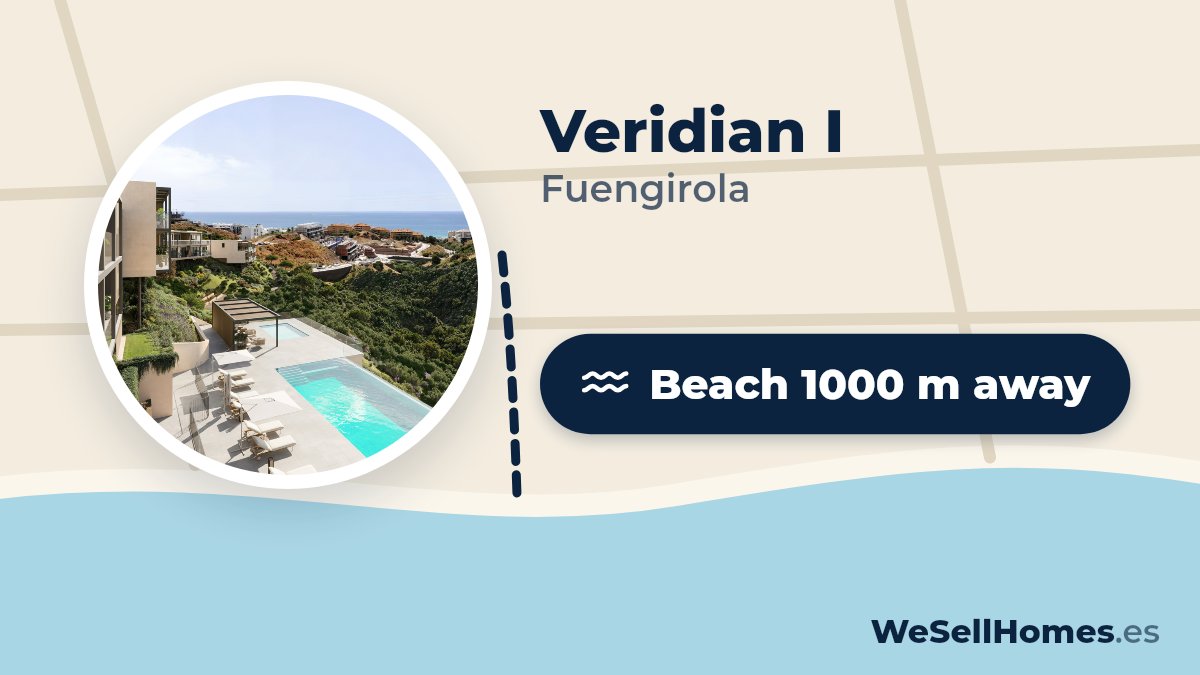 Veridian I, Fuengirola: Beach 1000 m away