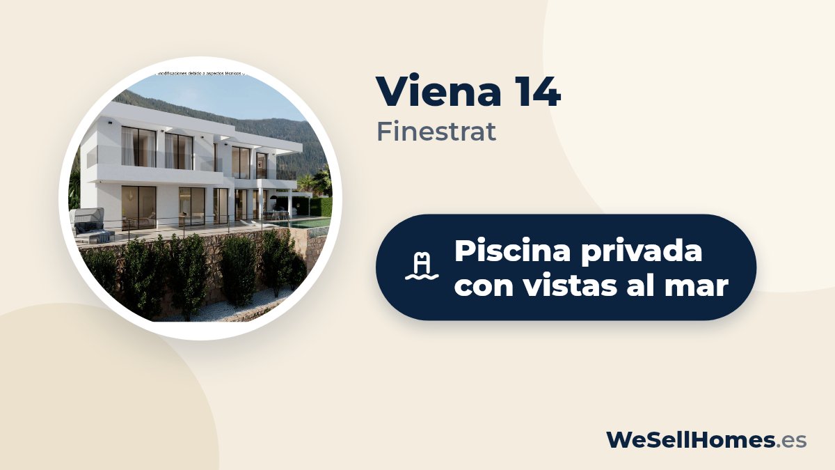 Viena 14, Finestrat: Piscina privada con vistas al mar