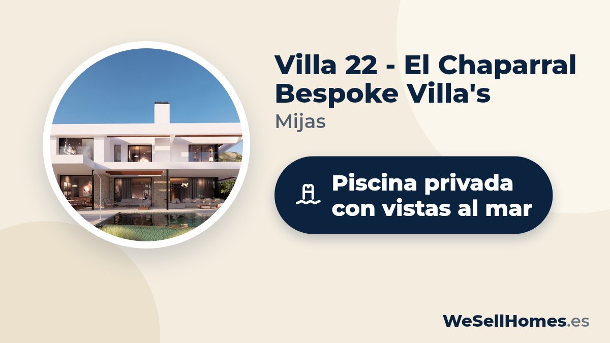 Villa 22 - El Chaparral Bespoke Villa's, Mijas: Piscina privada con vistas al mar