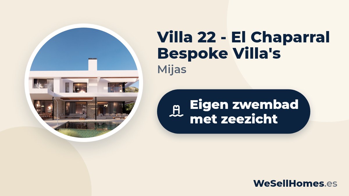Villa 22 - El Chaparral Bespoke Villa's, Mijas: Eigen zwembad met zeezicht