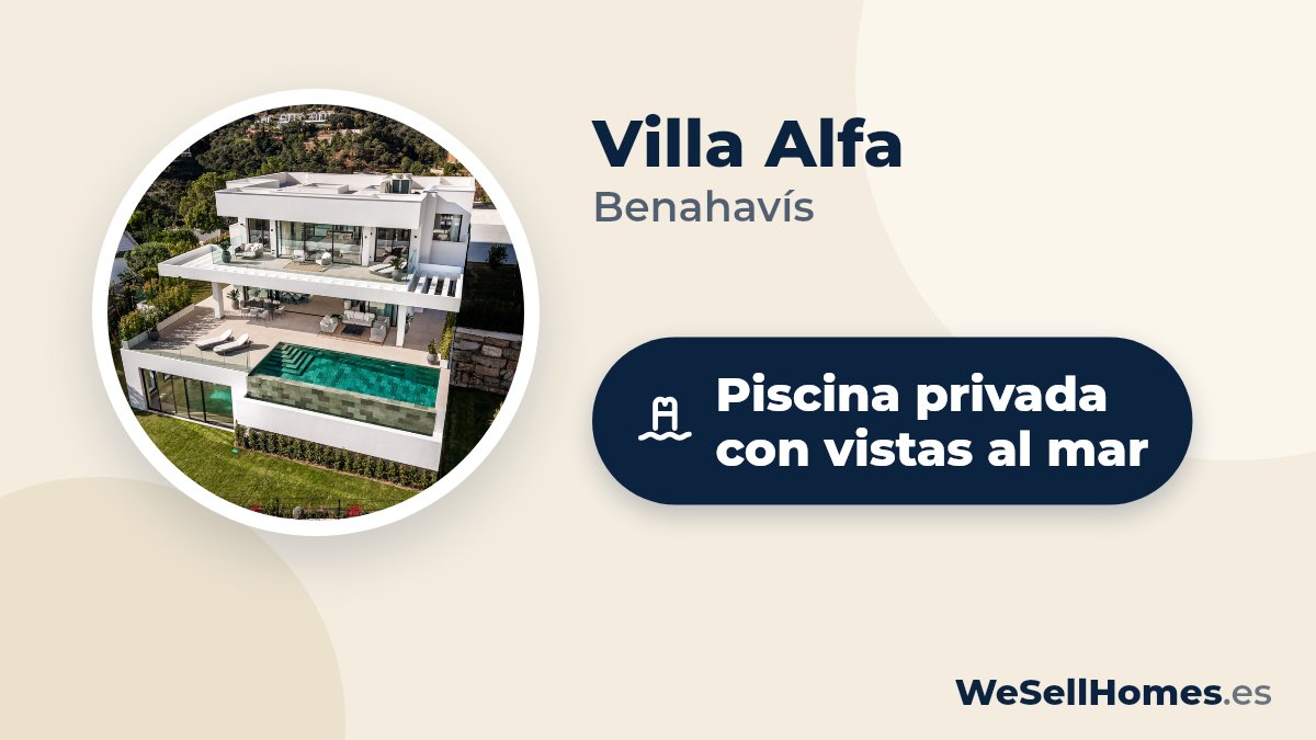 Villa Alfa, Benahavís: Piscina privada con vistas al mar