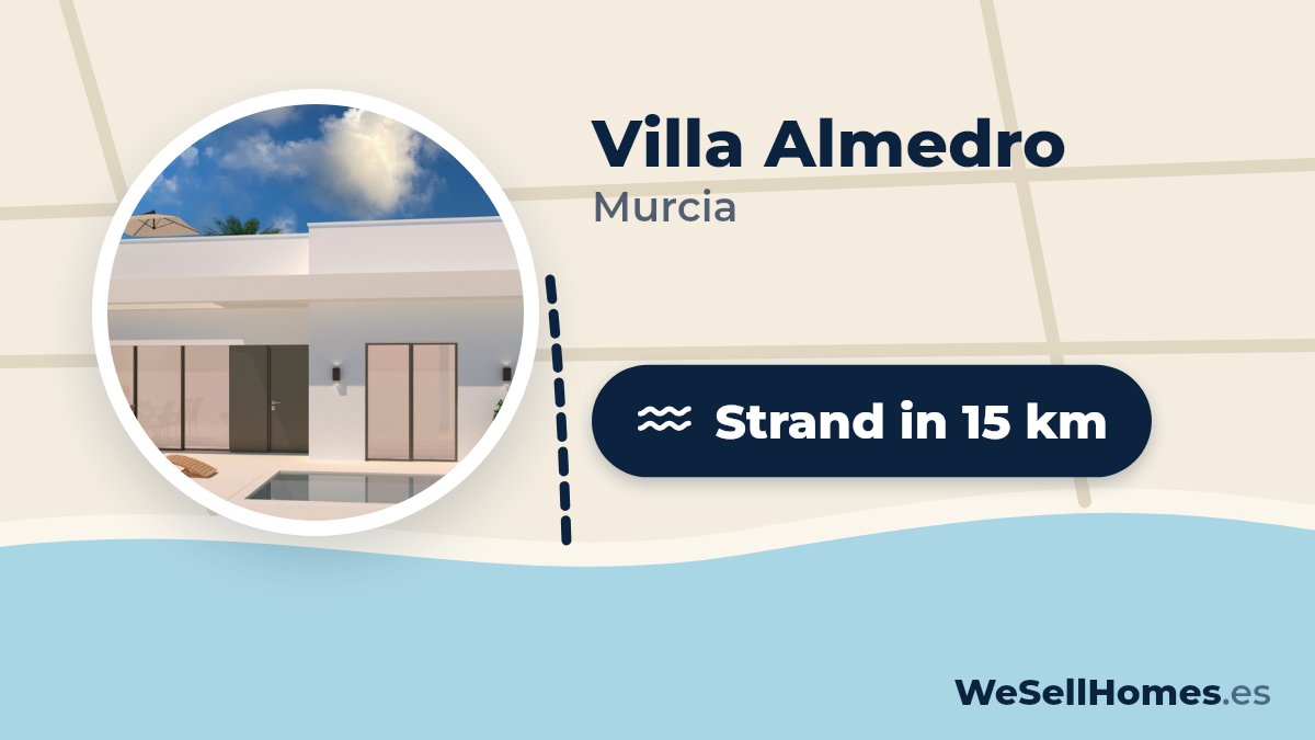 Villa Almedro, Murcia: Strand in 15 km