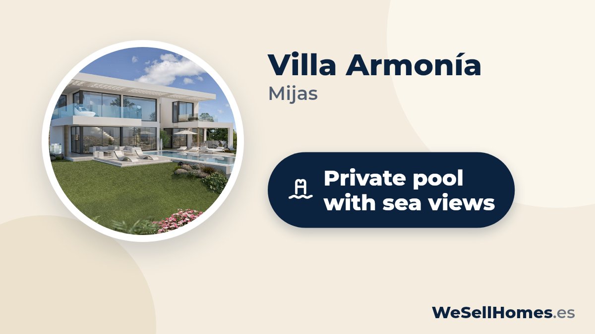 Villa Armonía, Mijas: Private pool with sea views