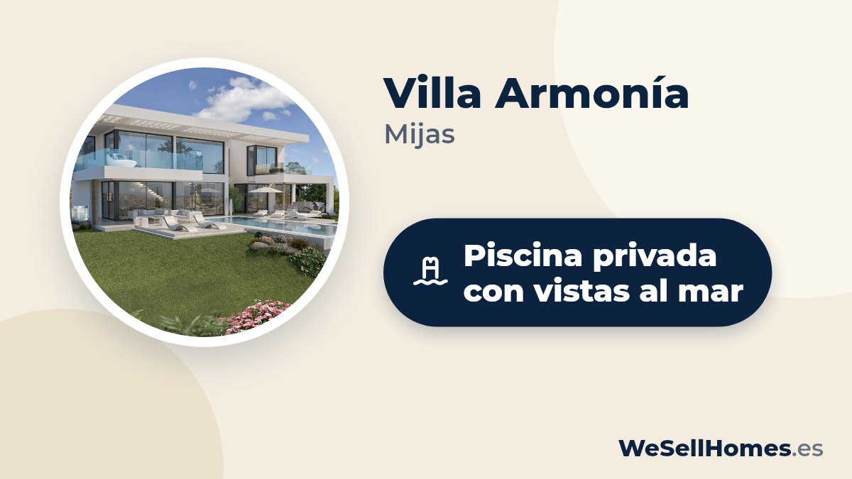 Villa Armonía, Mijas: Piscina privada con vistas al mar