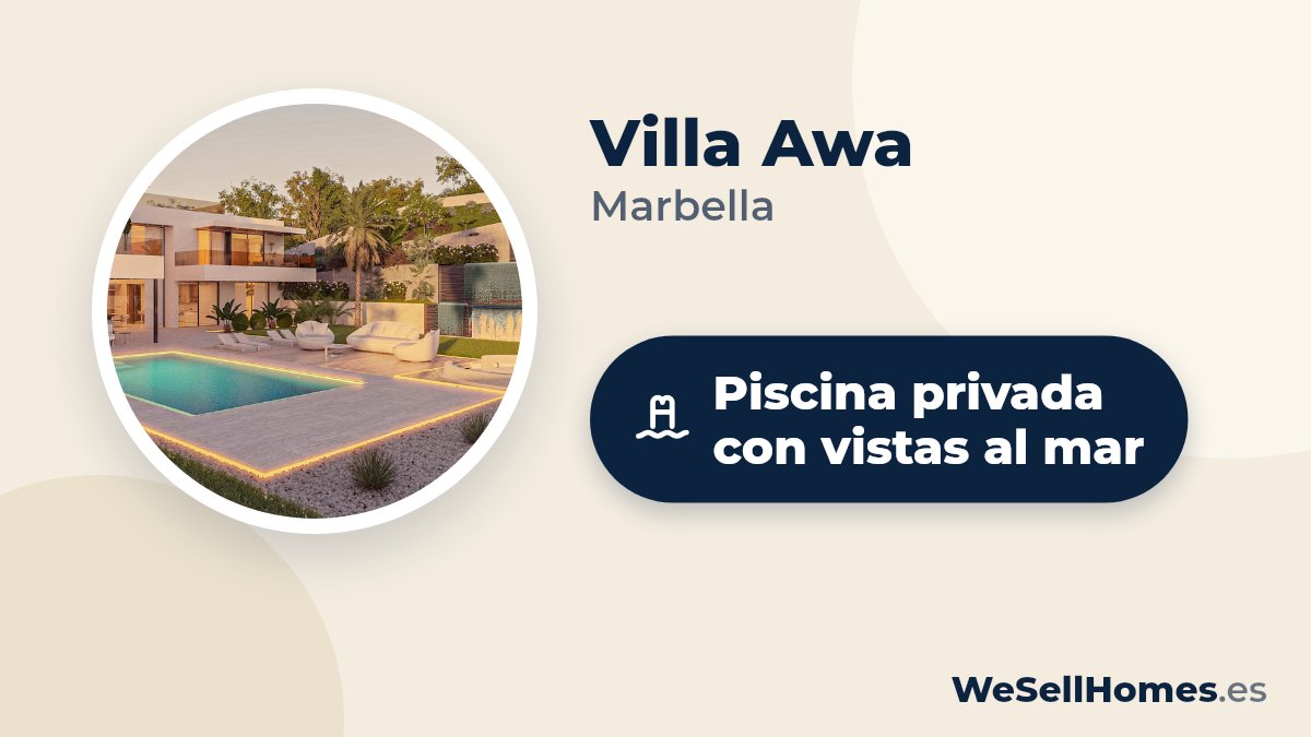 Villa Awa, Marbella: Piscina privada con vistas al mar