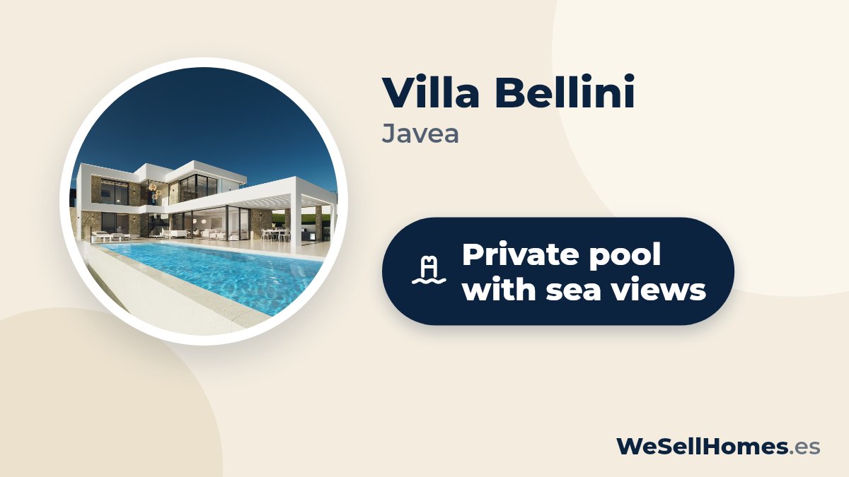Villa Bellini, Javea: Private pool with sea views