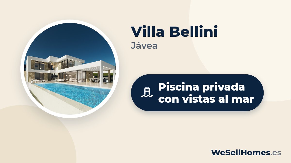 Villa Bellini, Jávea: Piscina privada con vistas al mar