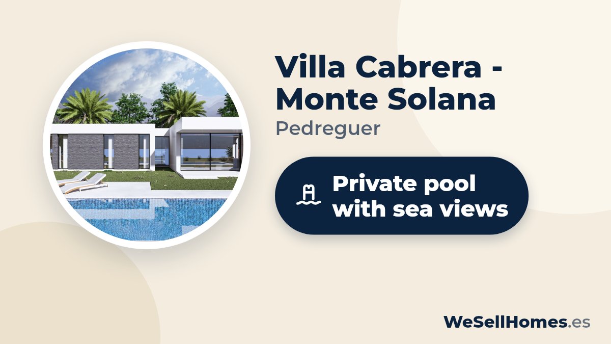 Villa Cabrera - Monte Solana, Pedreguer: Private pool with sea views