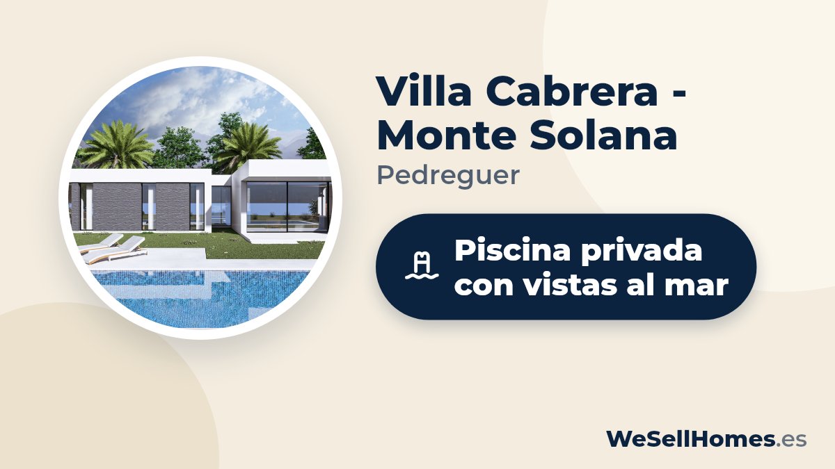 Villa Cabrera - Monte Solana, Pedreguer: Piscina privada con vistas al mar