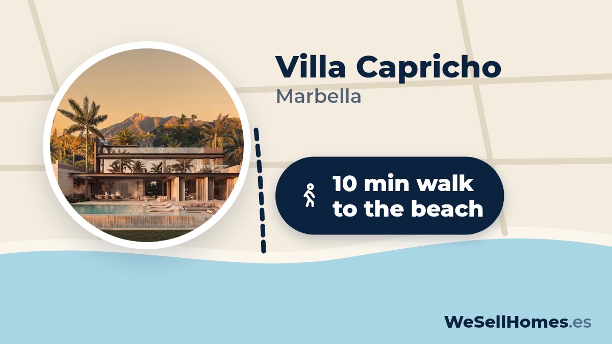 Villa Capricho, Marbella: 10 min walk to the beach