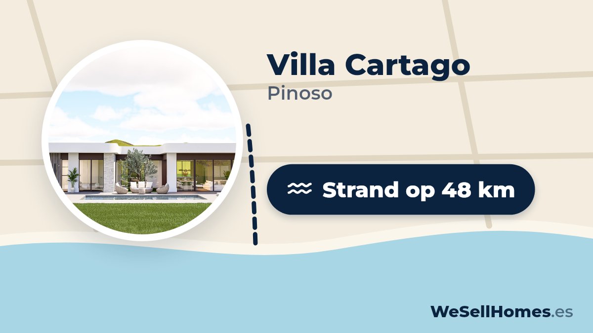 Villa Cartago, Pinoso: Strand op 48 km
