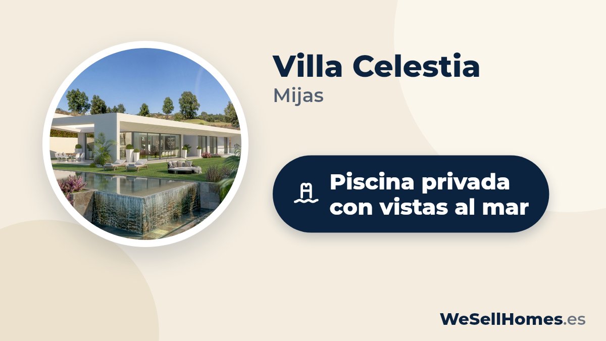 Villa Celestia, Mijas: Piscina privada con vistas al mar