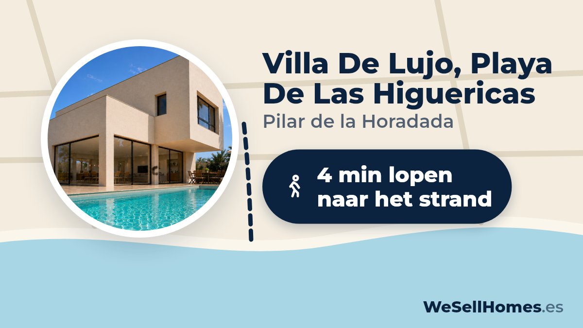 Villa De Lujo, Playa De Las Higuericas, Pilar de la Horadada: 4 min lopen naar het strand