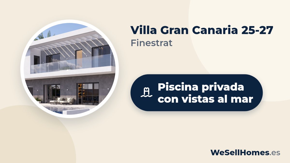Villa Gran Canaria 25-27, Finestrat: Piscina privada con vistas al mar