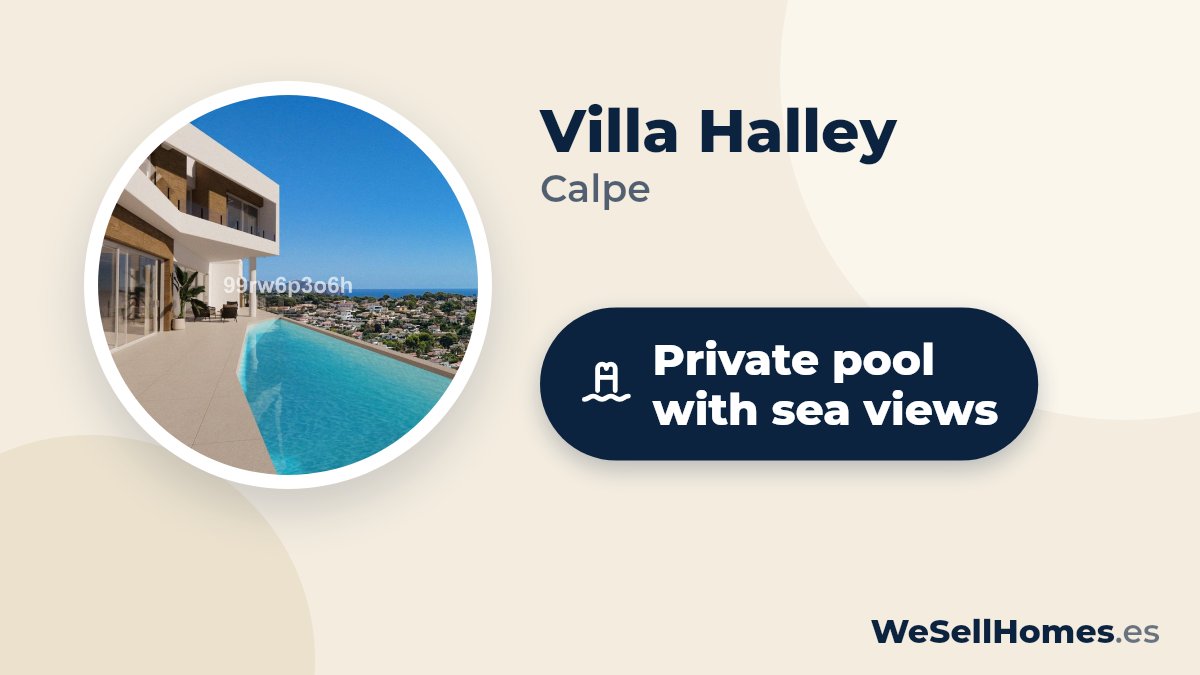 Villa Halley, Calpe: Private pool with sea views