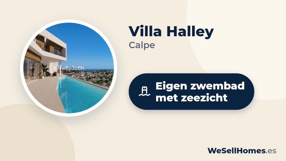 Villa Halley, Calpe: Eigen zwembad met zeezicht