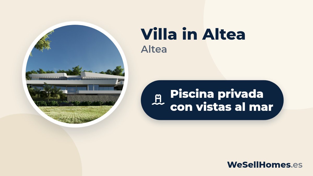 Villa in Altea, Altea: Piscina privada con vistas al mar