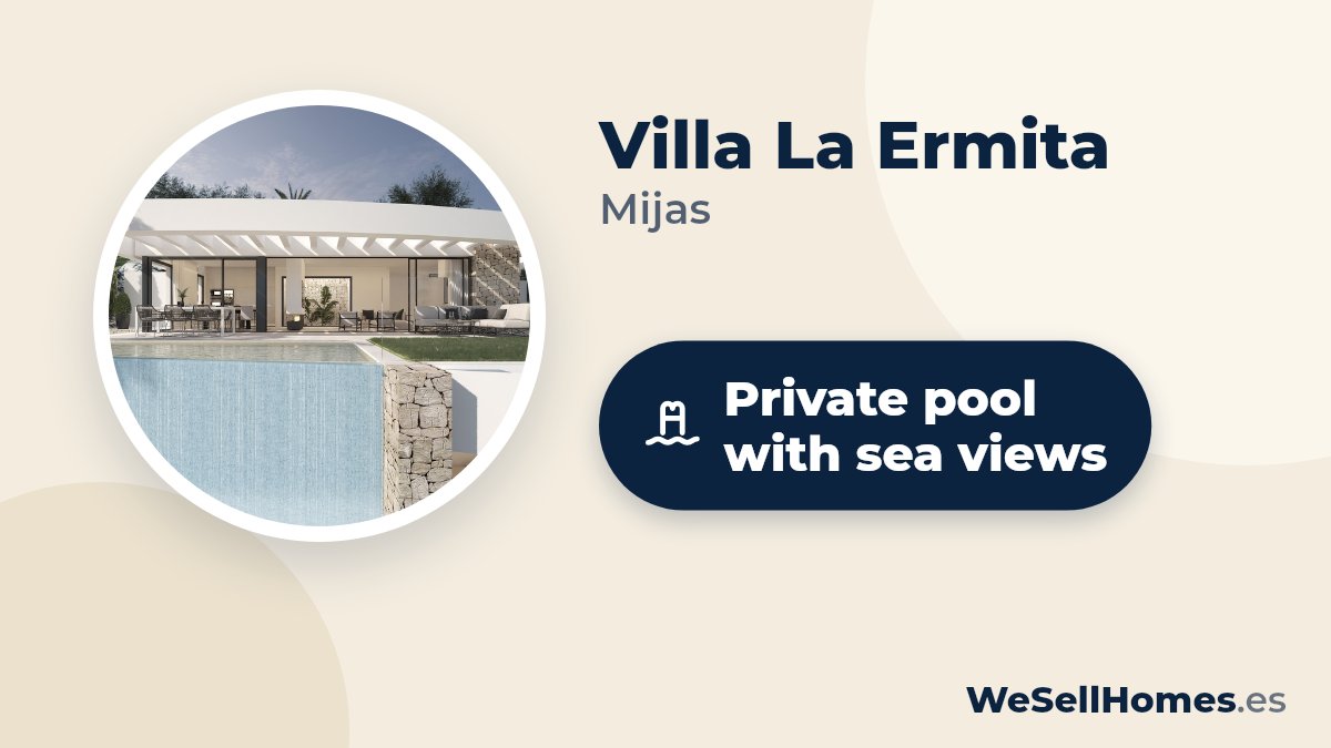 Villa La Ermita, Mijas: Private pool with sea views
