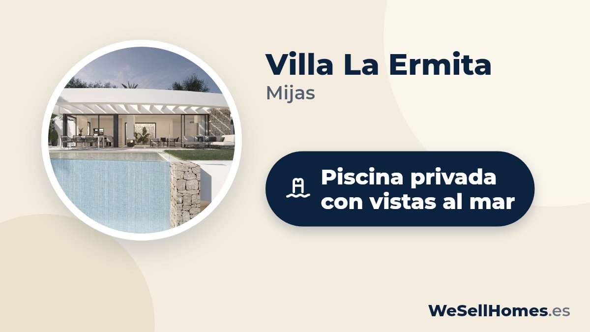 Villa La Ermita, Mijas: Piscina privada con vistas al mar
