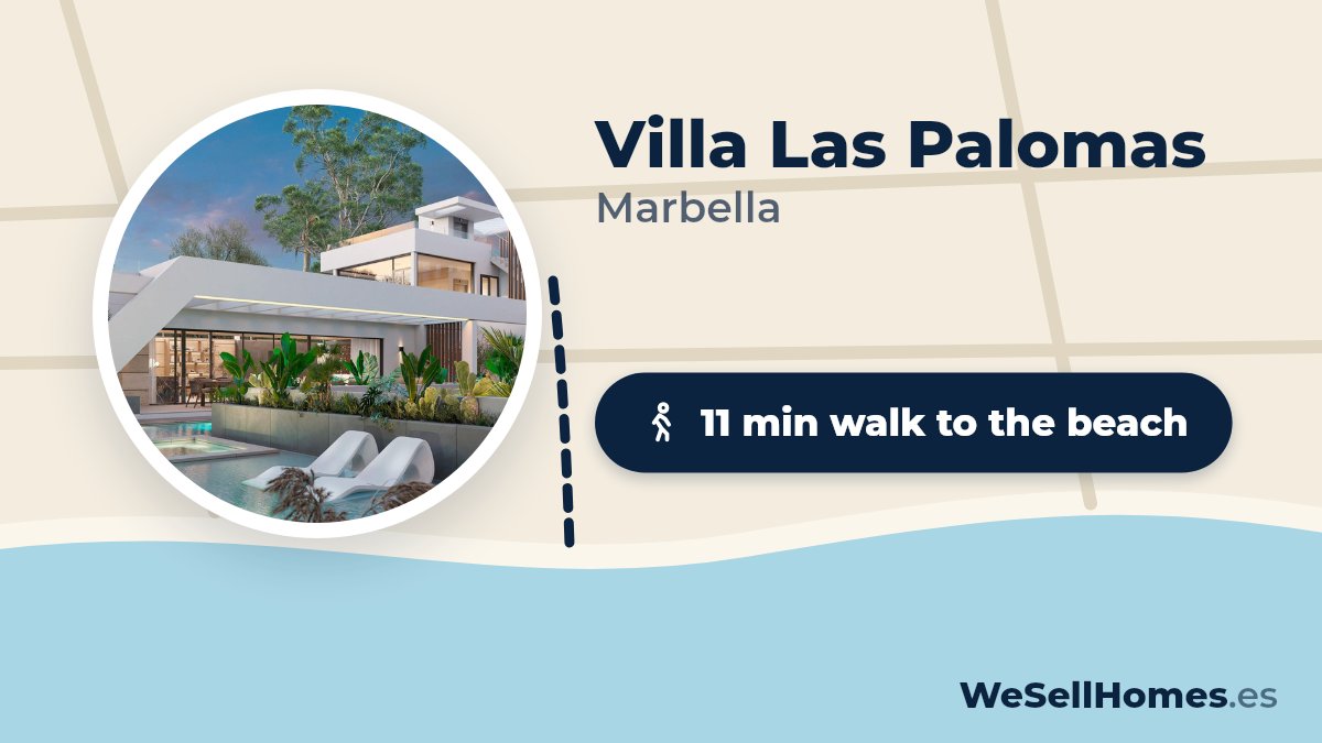 Villa Las Palomas, Marbella: 11 min walk to the beach