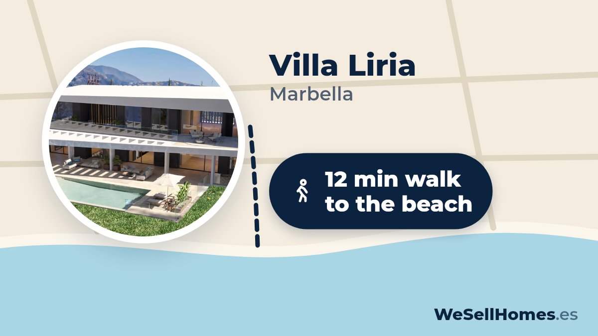 Villa Liria, Marbella: 12 min walk to the beach