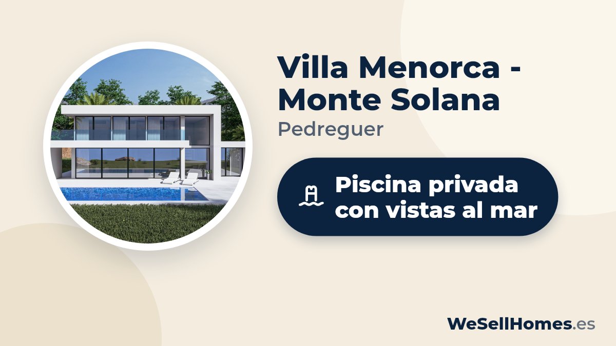 Villa Menorca - Monte Solana, Pedreguer: Piscina privada con vistas al mar