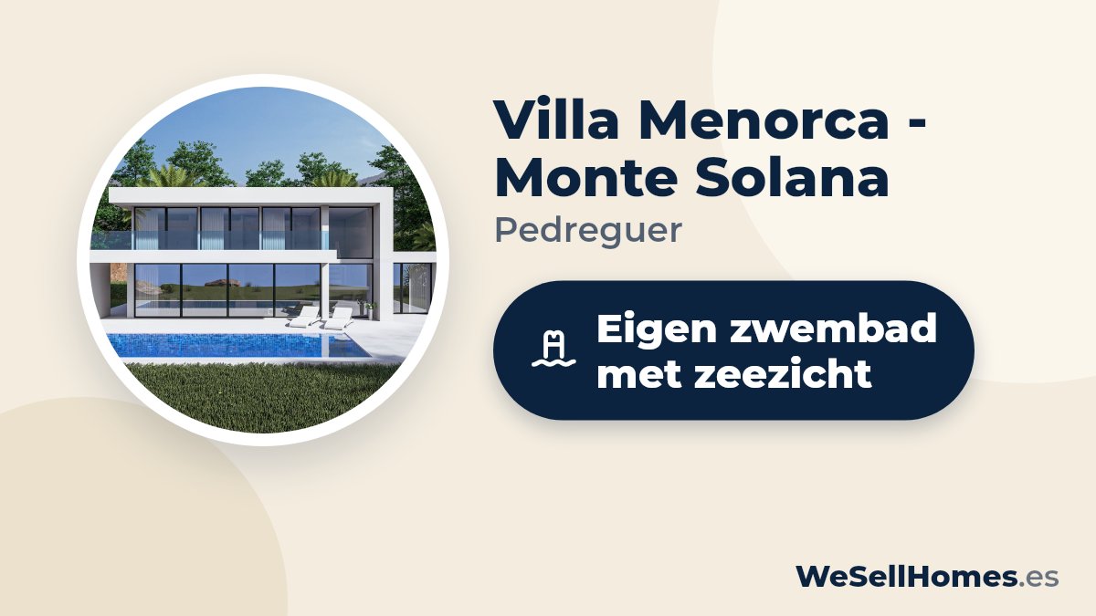 Villa Menorca - Monte Solana, Pedreguer: Eigen zwembad met zeezicht
